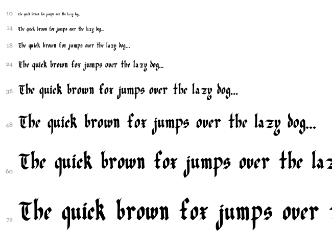 Julia Black font waterfall